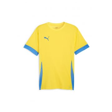 Tricou cu detalii contrastante pentru fotbal - Galben/Albastru