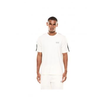 Tricou  EA7 Natural Ventus7 M SS ST 55465 - Alb