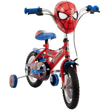 Bicicleta cu roti ajutatoare, Huffy, Marvel Spiderman, 12 inch, Rosu