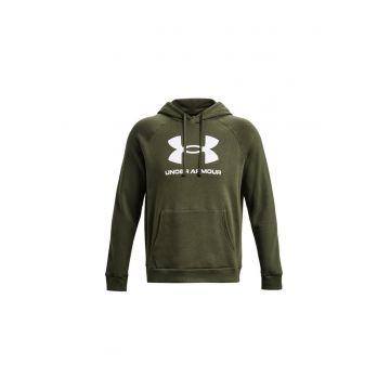 Bluza barbati  XS - cu captuseala - cu gluga - verde kaki - bumbac/poliester