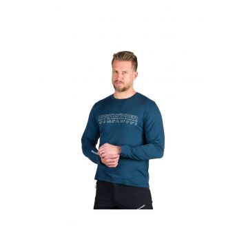 Bluza lana merino barbati Erneszt - Albastru inchis