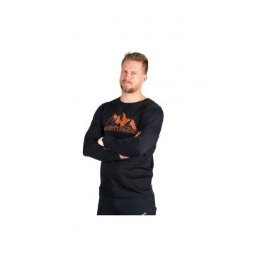 Bluza lana merino barbati Erneszt - Negru