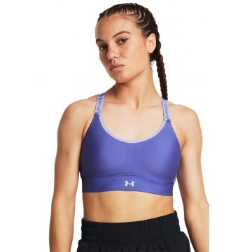 Bustiera cu barete logo pentru antrenament Infinity Mid 2.0 - Alb/Albastru indigo