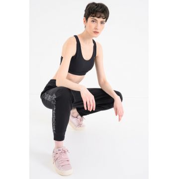 Bustiera cu bretele incrucisate pe partea din spate pentru antrenament Cloudspun - Negru