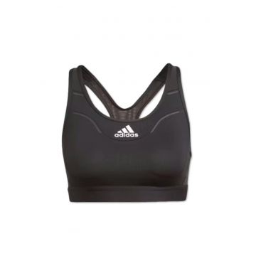 Bustiera sport  material mixt - Negru