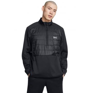 Jacheta rezistenta la apa cu logo - Negru