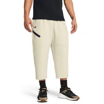 Pantaloni crop pentru antrenament - Negru/Alb murdar