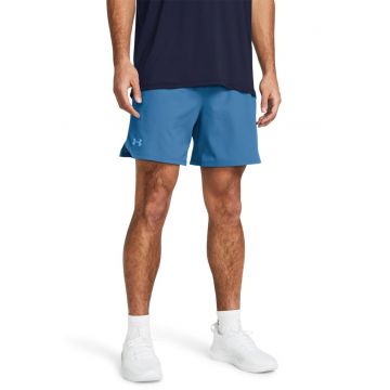 Pantaloni scurti cambrati cu banda logo in talie - pentru antrenament Vanish - Albastru deschis