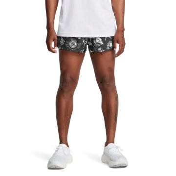 Pantaloni scurti pentru alergare We Run - Alb/Negru