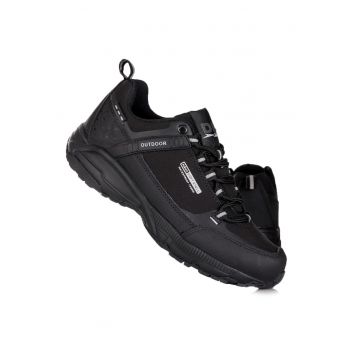 Pantofi sport de barbati  trekking - negru - material sintetic - talpa cauciuc