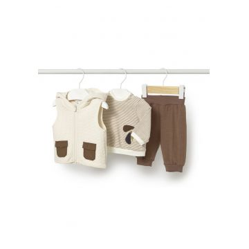 Set trening Baiat -  Bumbac - Bejdwqf - Bej