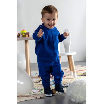 Trening cu decolteu rotund - 2 Piese - Albastru royal