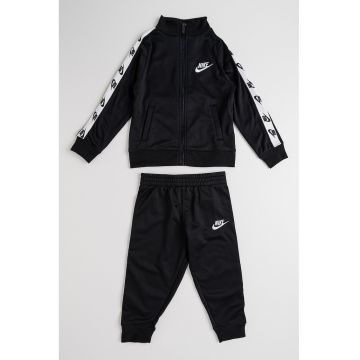 Trening cu fermoar si logo - Alb/Negru