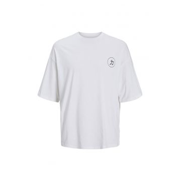 Tricou JACK &JONES Dragon Back Print 40885 - Alb