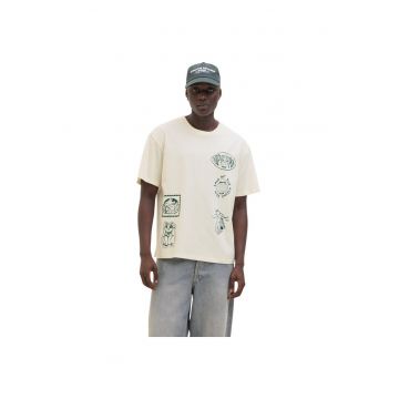 Tricou JACK &JONES Japan Crew SS25 46528 - Bej