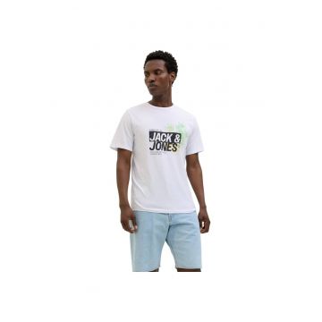 Tricou JACK &JONES Jaxon LN 45830 - Alb