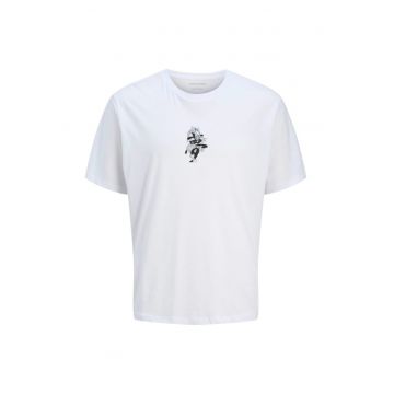 Tricou JACK &JONES Miko Crew 48338 - Alb