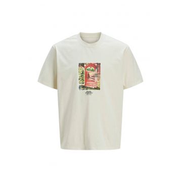Tricou JACK &JONES Paros Graphics Front 40920 - Bej