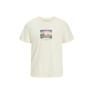 Tricou JACK &JONES Ryu Crew Neck 47032 - Bej