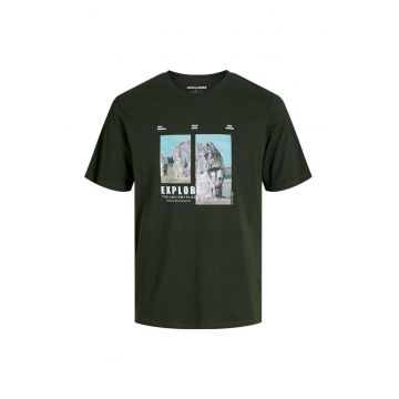 Tricou JACK &JONES Ryu Crew Neck 47042 - Kaki