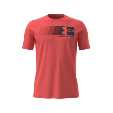 Tricou lejer cu logo pentru antrenament Fast - Gri deschis melange