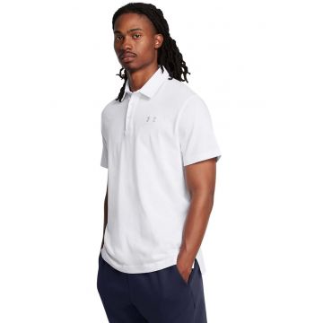 Tricou polo cu detaliu logo - pentru fitness - Alb optic