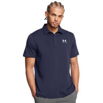 Tricou polo cu detaliu logo - pentru fitness - Bleumarin