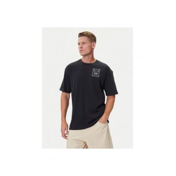 Tricou sport barbatesc  negru - bumbac