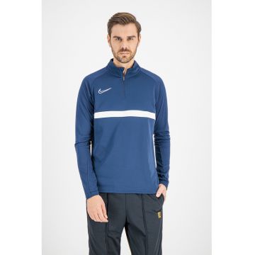 Bluza cu fenta cu fermoar scurt si tehnologie Dri-Fit - pentru fotbal - Bleumarin