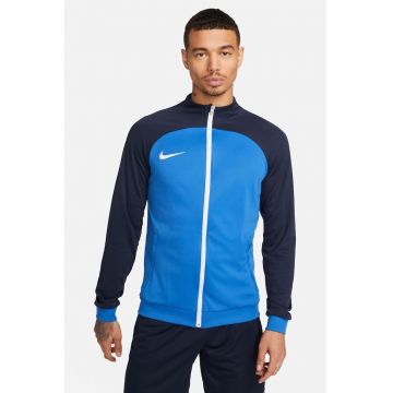 Bluza cu tehnologie Dri-FIT si fermoar pentru fitness Academy - Negru/Albastru royal