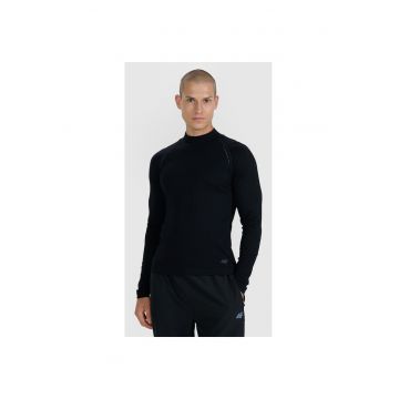 Bluza sport Barbati -  Negru - Uscare Rapida - Maneca Lunga - Marime S/M