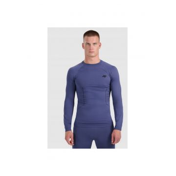 Bluza sport barbati -  Poliester - termoactiva - bleumarin - fara cusaturi - tehnologie 4FSkin -