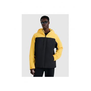 Geaca trekking barbati -  din poliester - galben/negru