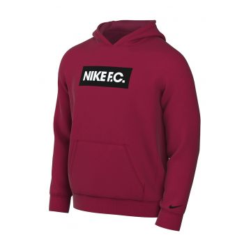 Hanorac cu imprimeu logo cauciucat si tehnologie Dri-Fit pentru fotbal Nike F.C. - Visiniu