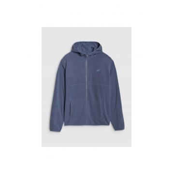 Hanorac Fleece Barbati  Sportiv - Albastru marin - Poliester