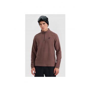 Hanorac sport barbati  fleece termoactiv - caldura - slim fit - maro