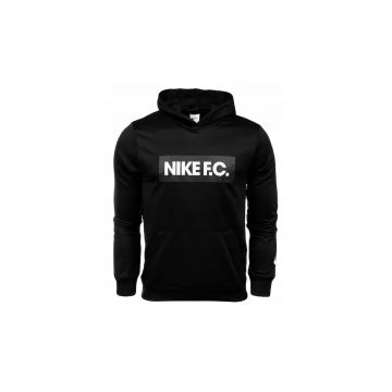 Hanorac sport cu gluga si imprimeu logo  Poliester - Negru/Gri - Negru/Gri