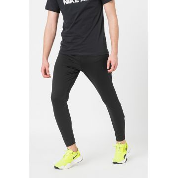 Pantaloni cu slituri cu fermoar si tehnologie Dri-FIT - pentru fotbal Academy - Negru stins