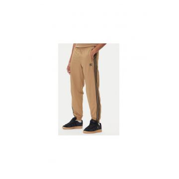 Pantaloni de trening din amestec de poliamida cu dungi contrastante -