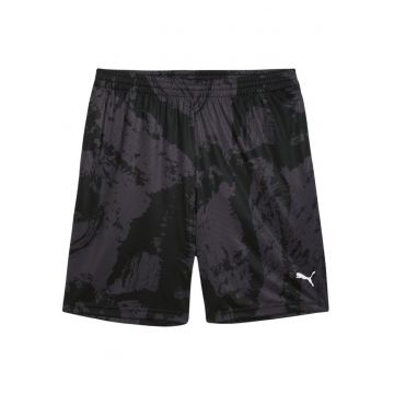 Pantaloni scurti barbatesti  Train All Day AOP - negri - material cu uscare rapida - talie elastica