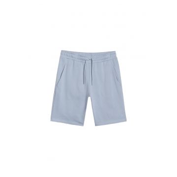 Pantaloni scurti de trening  albastri - bumbac si poliester - fara captuseala -