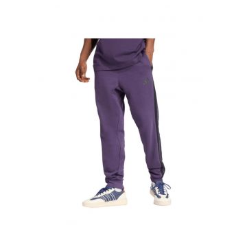 Pantaloni sport barbati  Essentials 3-stripes - fleece - culoare mov