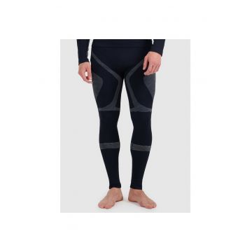 Pantaloni sport barbati -  termoactiv - fara cusaturi - negru - poliester -