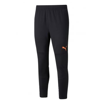 Pantaloni sport de fotbal individualFINAL - Negru/Portocaliu neon