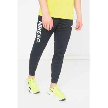 Pantaloni sport slim fit cu tehnologie Dri-Fit pentru fotbal - Alb/Negru