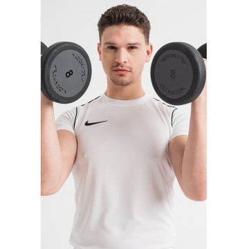 Tricou cu decolteu rotund - pentru fotbal Park 20 - Negru/Alb optic