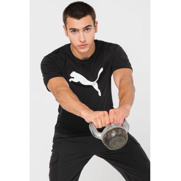 Tricou cu imprimeu logo - pentru fotbal teamRISE - Alb/Negru