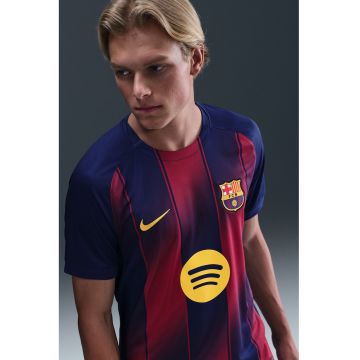 Tricou cu tehnologie Dri-FIT pentru fotbal FCB - Rosu/Albastru inchis