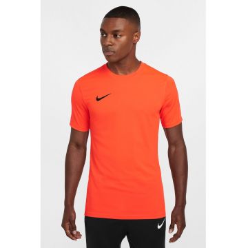 Tricou cu tehnologie Dri-Fit pentru fotbal - Negru/Portocaliu mandarina