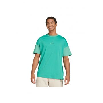 Tricou sport barbatesc  verde - bumbac - croiala lejera